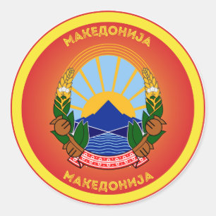 Adesivo Emblema Nacional da Macedônia do Norte