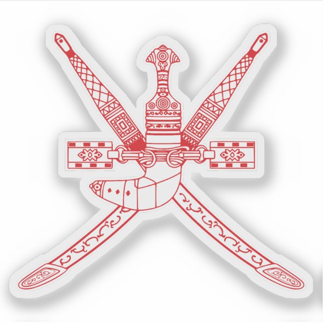 Adesivo Emblema nacional de Omã (Frente)