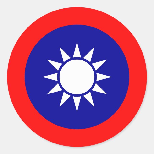 Adesivo Emblema Nacional de Taiwan, Taiwan (Frente)