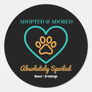 Adesivo Emblema Oficial de Pet Resgatado Adotado Amado e M