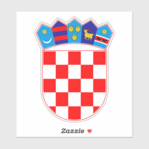 Adesivo Emblema Oficial do Selo da Bandeira da Croácia