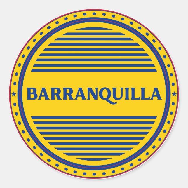 Adesivo Emblema Orgulho da Cidade de Barranquilla Identida (Frente)