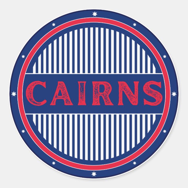 Adesivo Emblema Orgulho da Cidade de Cairns – Identidade A (Frente)