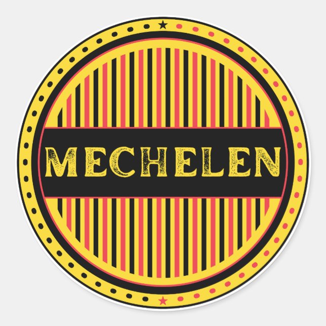 Adesivo Emblema Orgulho da Cidade de Mechelen – Identidade (Frente)