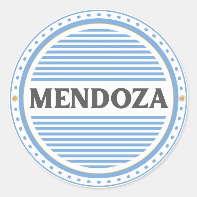Adesivo Emblema Orgulho da Cidade de Mendoza – Identidade  (Frente)