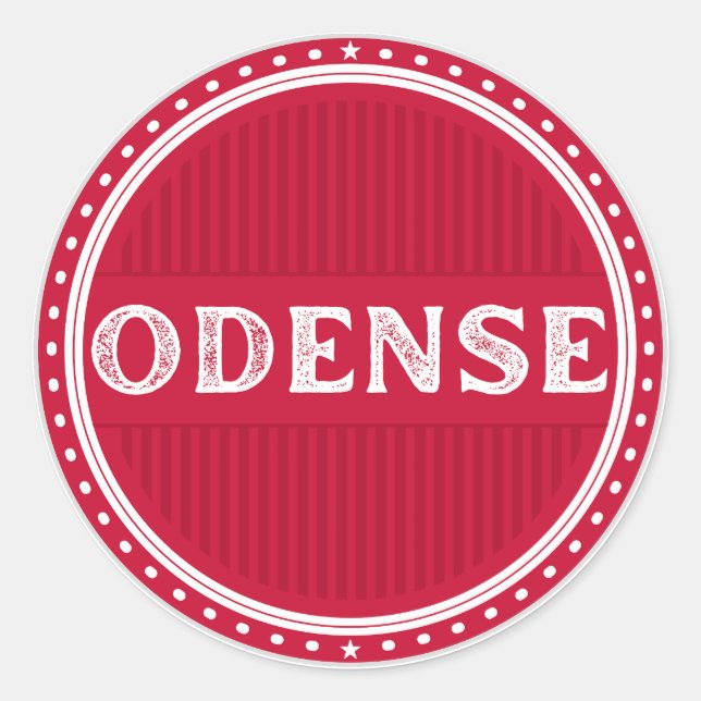 Adesivo Emblema Orgulho da Cidade de Odense – Identidade D (Frente)