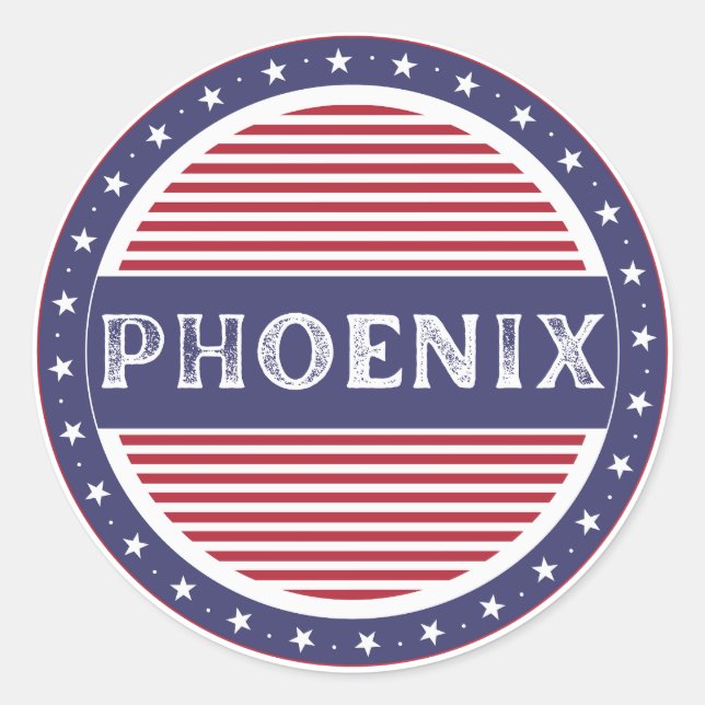 Adesivo Emblema Orgulho da Cidade de Phoenix – Identidade  (Frente)