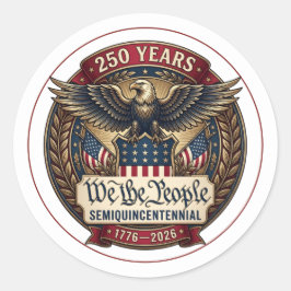 Adesivo Emblema Patriótico do Legado Americano de 250 Anos