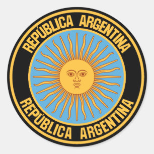 Adesivo Emblema redondo da Argentina