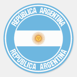 Adesivo Emblema redondo da Argentina