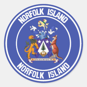 Adesivo Emblema redondo da ilha Norfolk