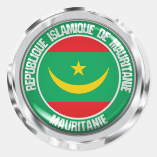 Adesivo Emblema Redondo da Mauritânia