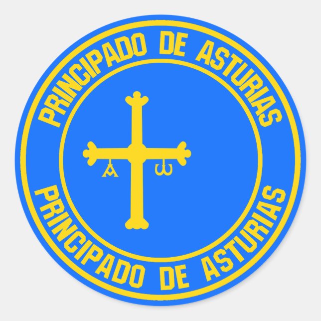 Adesivo Emblema redondo das Astúrias (Frente)