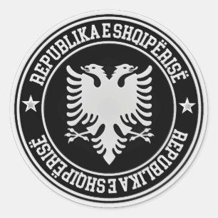 Adesivo Emblema redondo de Albânia
