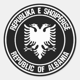 Adesivo Emblema redondo de Albânia