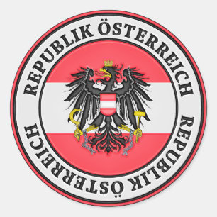 Adesivo Emblema redondo de Áustria
