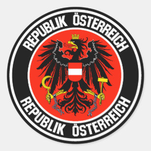 Adesivo Emblema redondo de Áustria