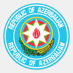 Adesivo Emblema redondo de Azerbaijan