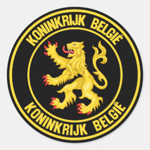 Adesivo Emblema redondo de Bélgica