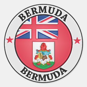Adesivo Emblema redondo de Bermuda
