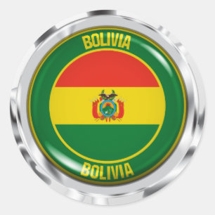 Adesivo Emblema redondo de Bolívia