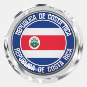 Adesivo Emblema redondo de Costa Rica