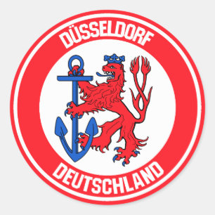 Adesivo Emblema redondo de Düsseldorf