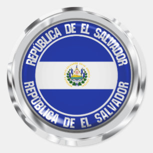 Adesivo Emblema redondo de El Salvador