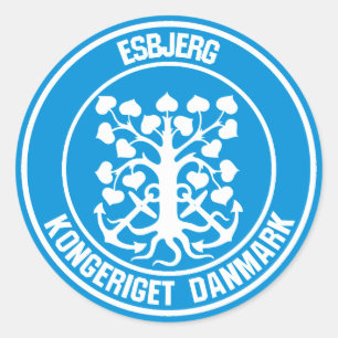 Adesivo Emblema redondo de Esbjerg