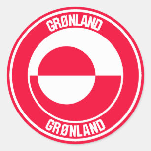 Adesivo Emblema redondo de Greenland
