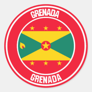Adesivo Emblema redondo de Grenada