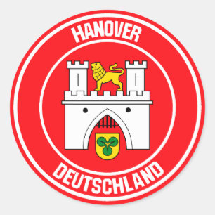 Adesivo Emblema redondo de Hanover