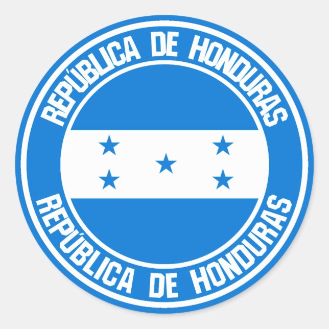 Adesivo Emblema redondo de Honduras (Frente)