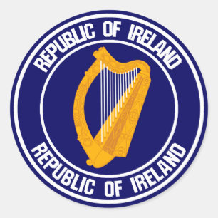 Adesivo Emblema redondo de Ireland