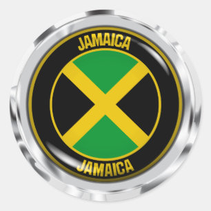 Adesivo Emblema redondo de Jamaica