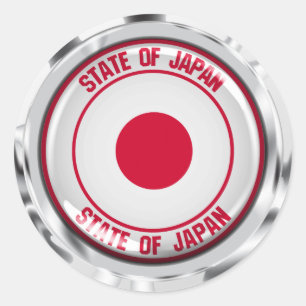Adesivo Emblema redondo de Japão