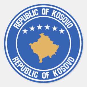 Adesivo Emblema redondo de Kosovo