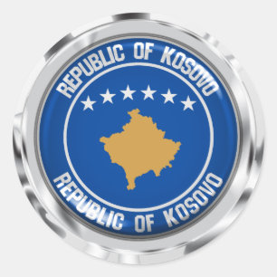 Adesivo Emblema redondo de Kosovo