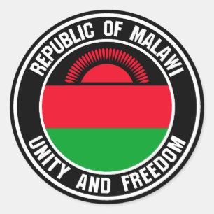 Adesivo Emblema redondo de Malawi