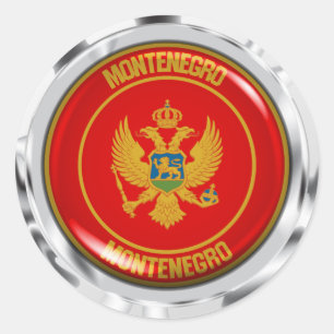 Adesivo Emblema redondo de Montenegro