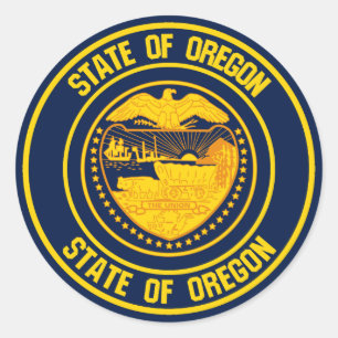 Adesivo Emblema redondo de Oregon