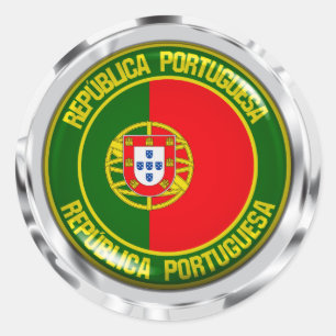 Adesivo Emblema redondo de Portugal