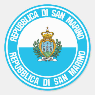 Adesivo Emblema redondo de San Marino