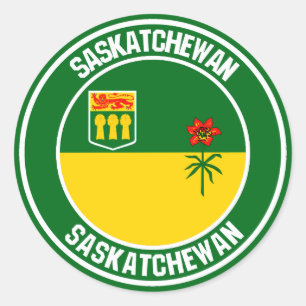 Adesivo Emblema redondo de Saskatchewan
