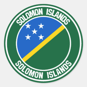 Adesivo Emblema redondo de Solomon Island