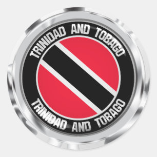 Adesivo Emblema redondo de Trinidad and Tobago
