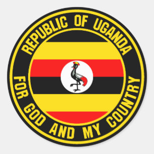 Adesivo Emblema redondo de Uganda