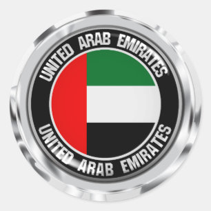 Adesivo Emblema redondo de United Arab Emirates