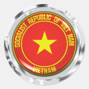 Adesivo Emblema redondo de Vietnam
