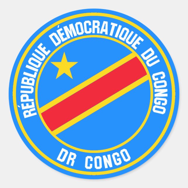 Adesivo Emblema redondo do Congo (Frente)